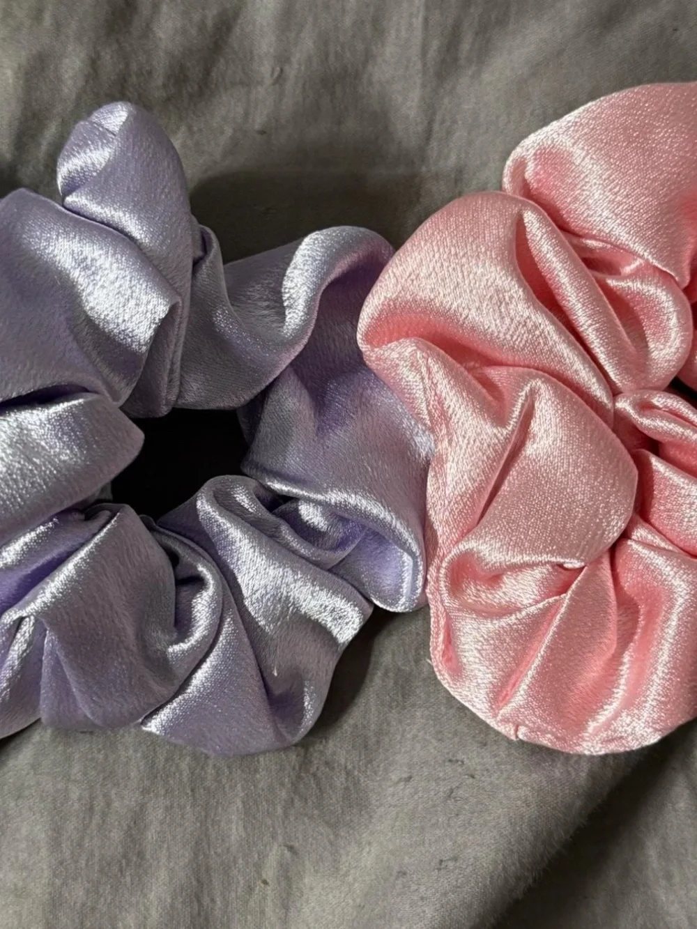 Set of Hair Scrunchies in Pink, Lavender, Mint and Teal